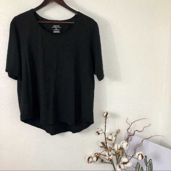 Chicos Black Ultimate Tee Short Sleeve 